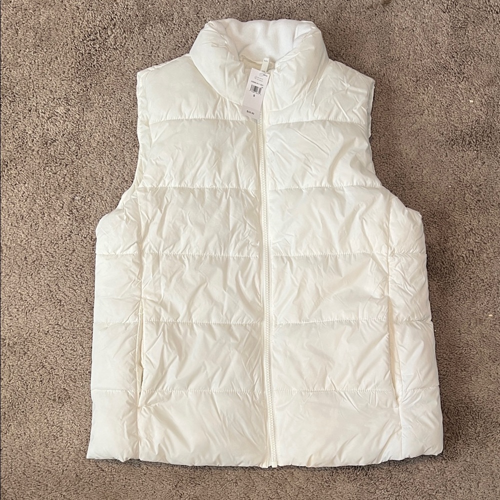 GAP Ivory Quilted Vest